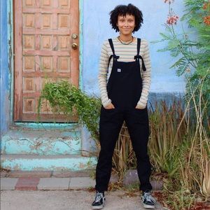 Lucy and Yak Overalls Dungarees Black Umi